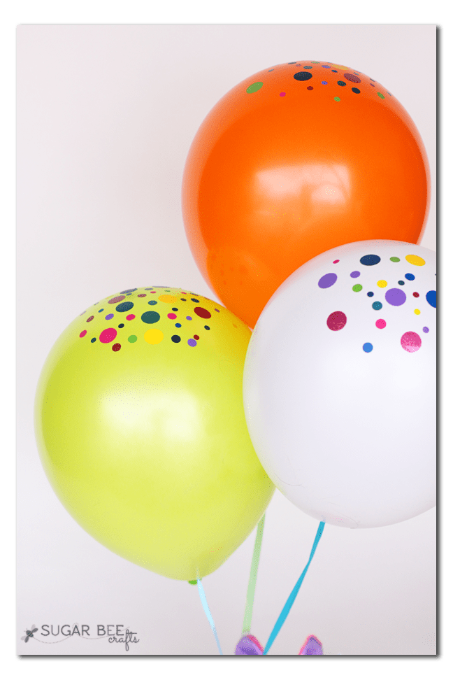 balloons with vinyl confetti
