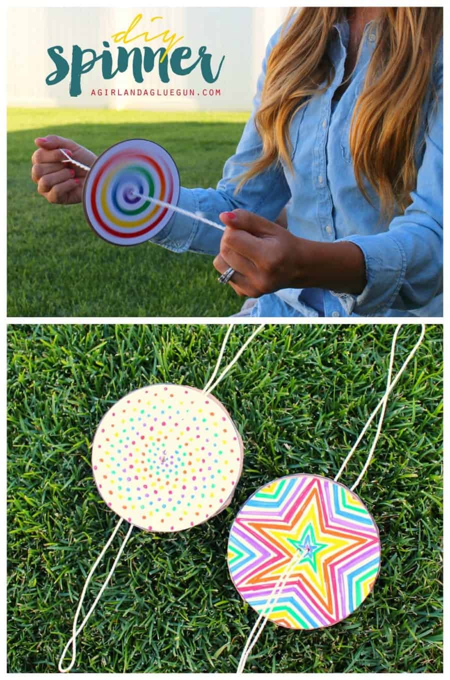 fun spinners craft for kids to do this summer!
