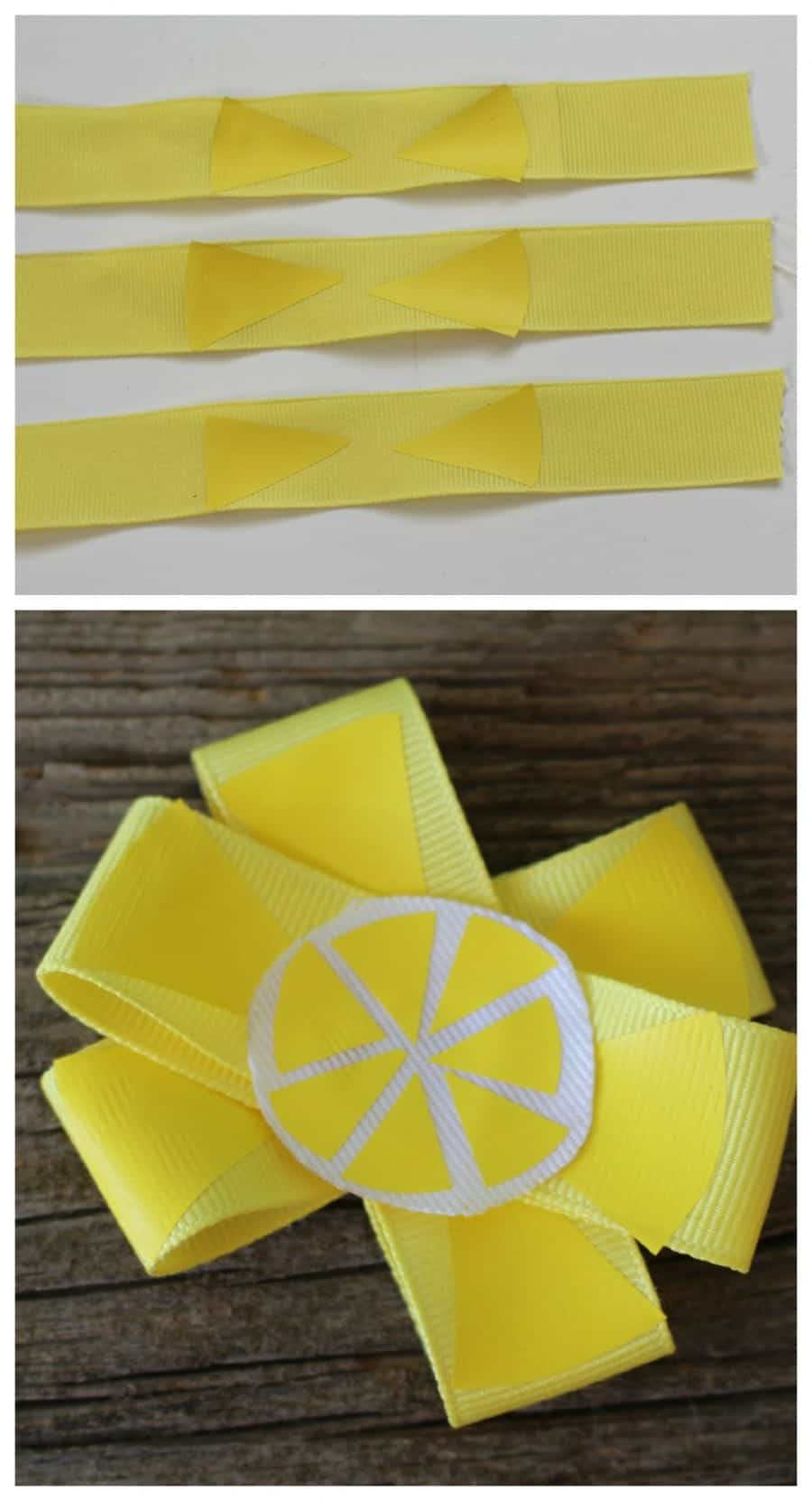 lemon hair bow