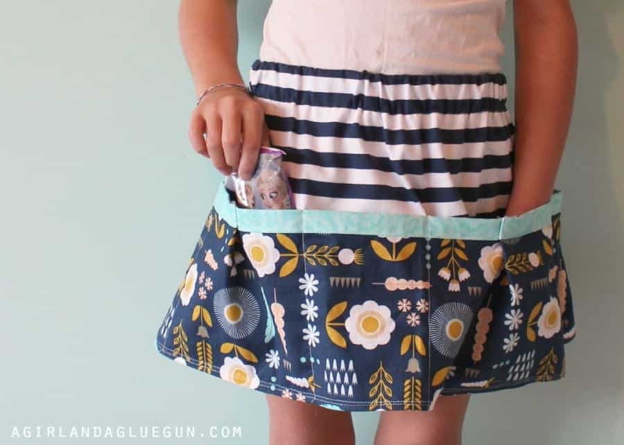snack pocket on a skirt