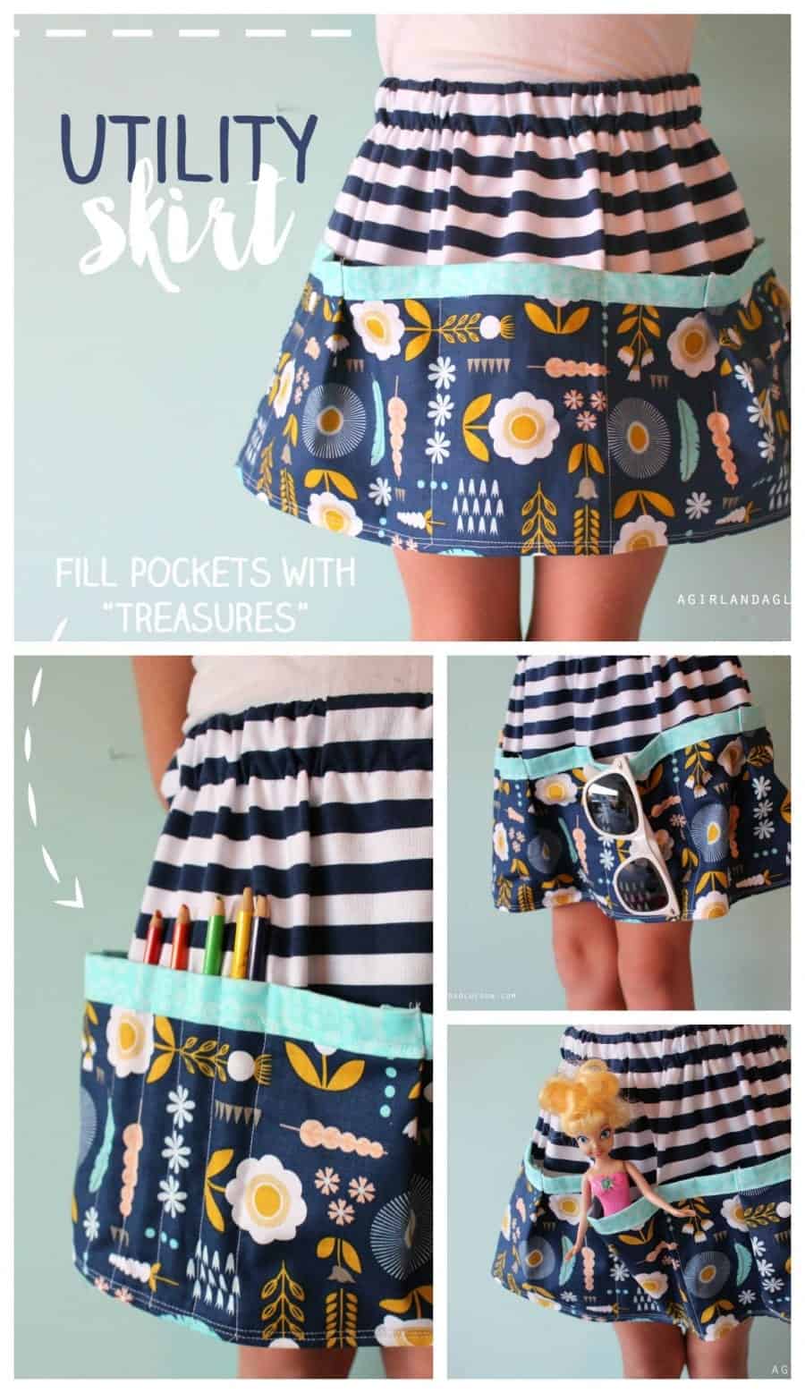 utility skirt with lots of fun pockets