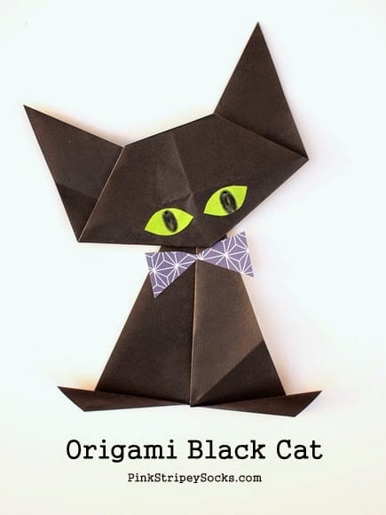 1 origami black cat