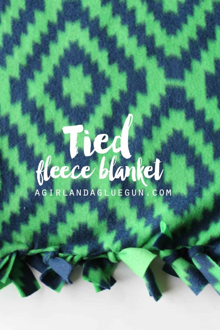 tied knotted fleece blanket