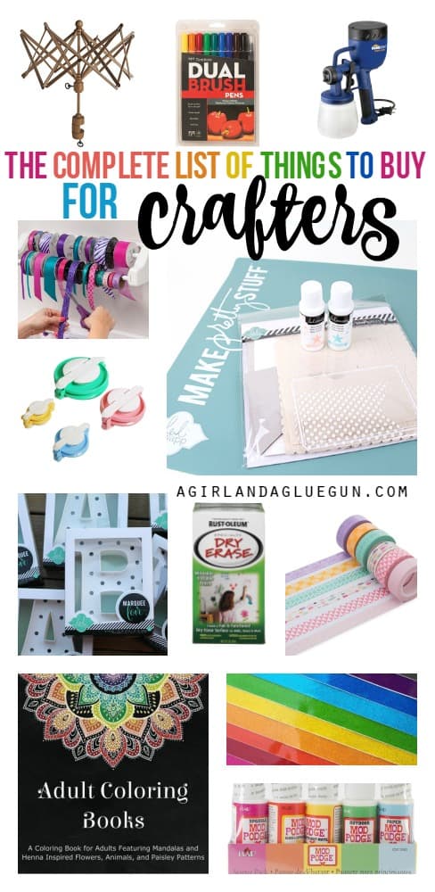 the complete list of things to buy for crafters--lots of fun items!