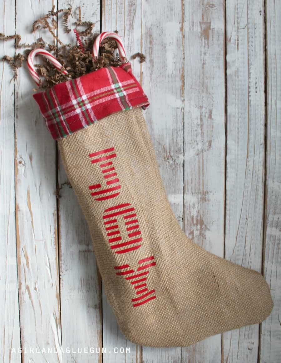 burlap stocking