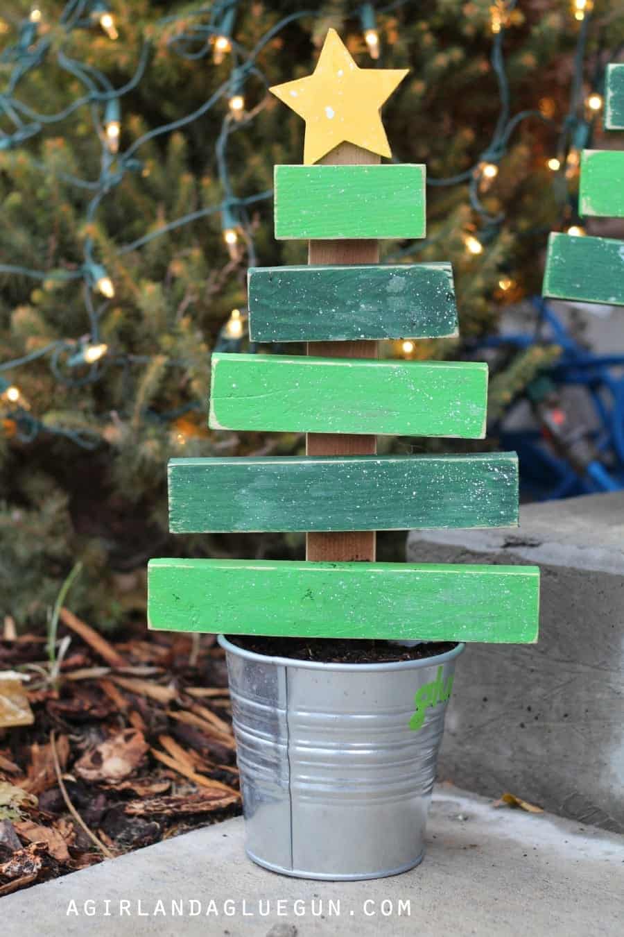 christmas trees made from scrap wood