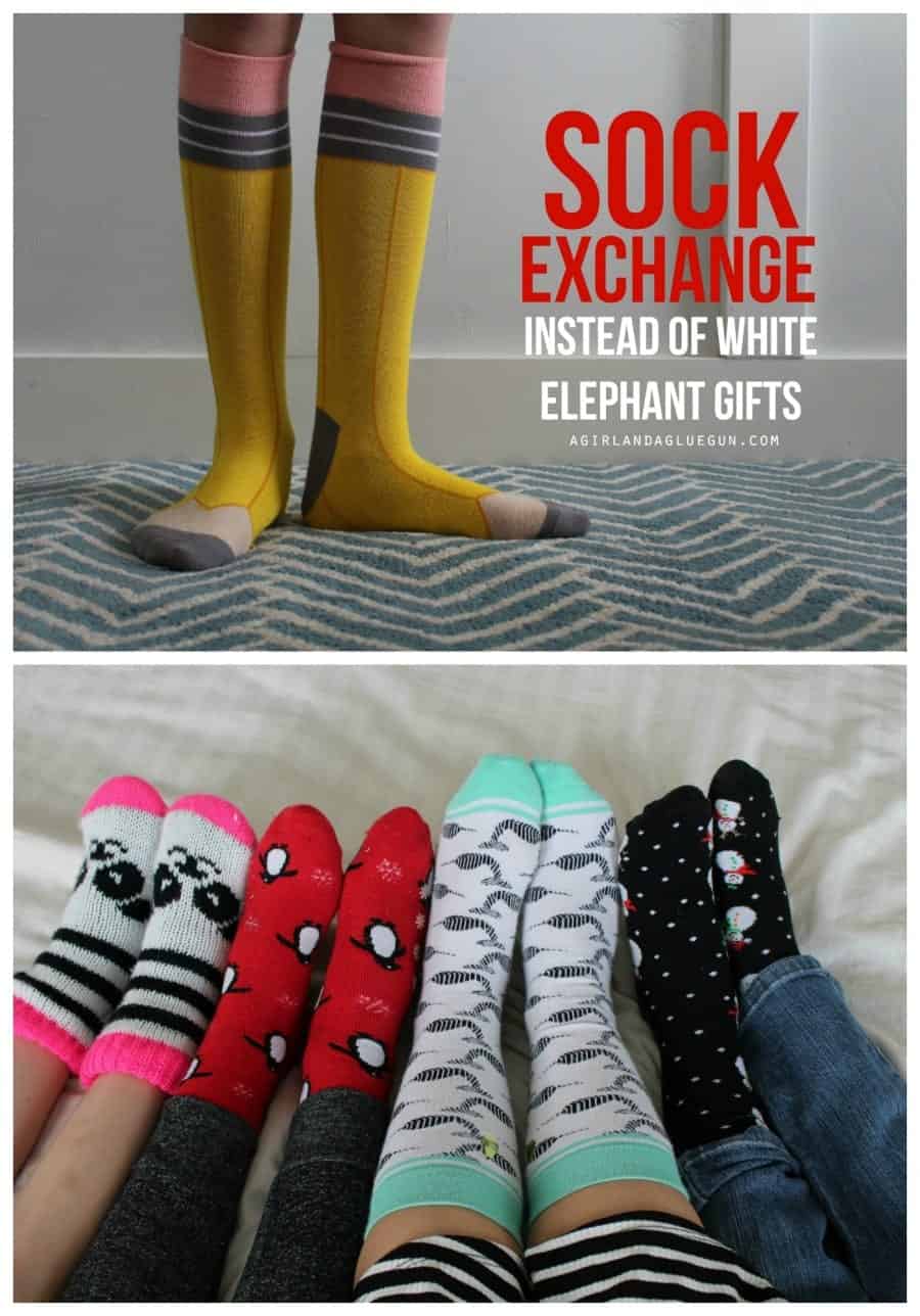 fun sock exchange idea instead of a white elephant gift