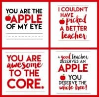 Free Apple for Teacher Printables - A girl and a glue gun