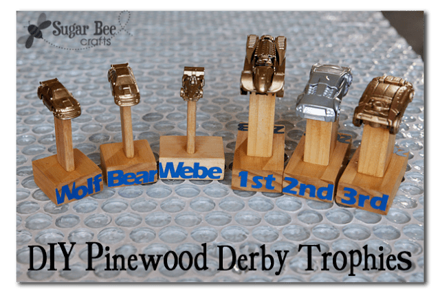 DIY Pinewood Derby Trophies
