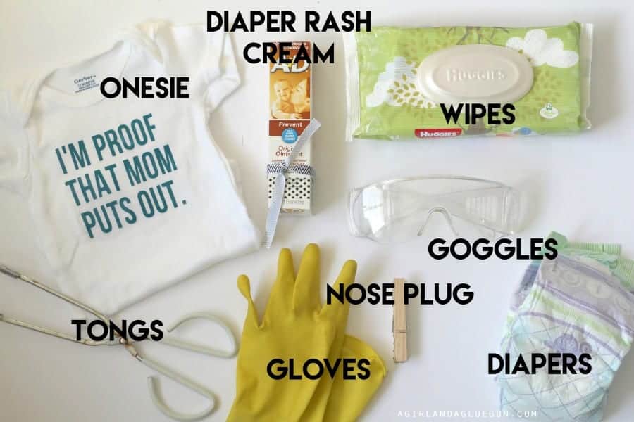 funny baby shower gift-Daddy doody duty kit! - A girl and a glue gun
