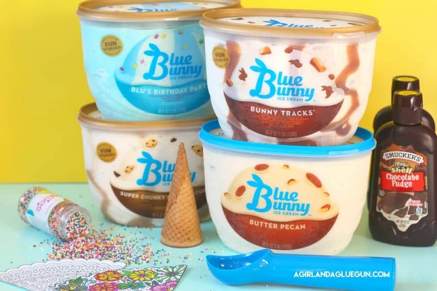 BLUE BUNNY ice cream cone treats