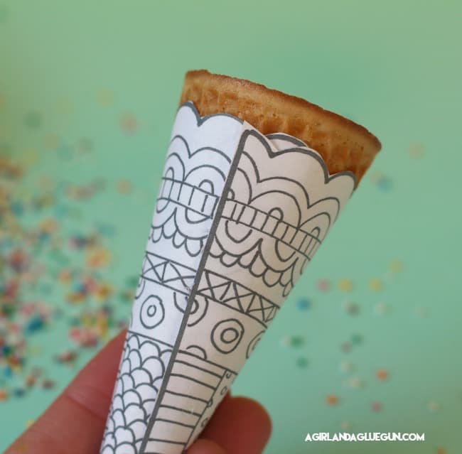 ice cream cone wrappers diy