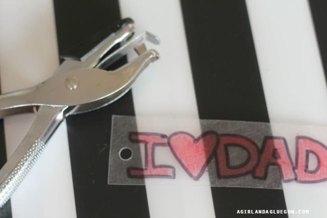 keychain shrinky dink for fathers day