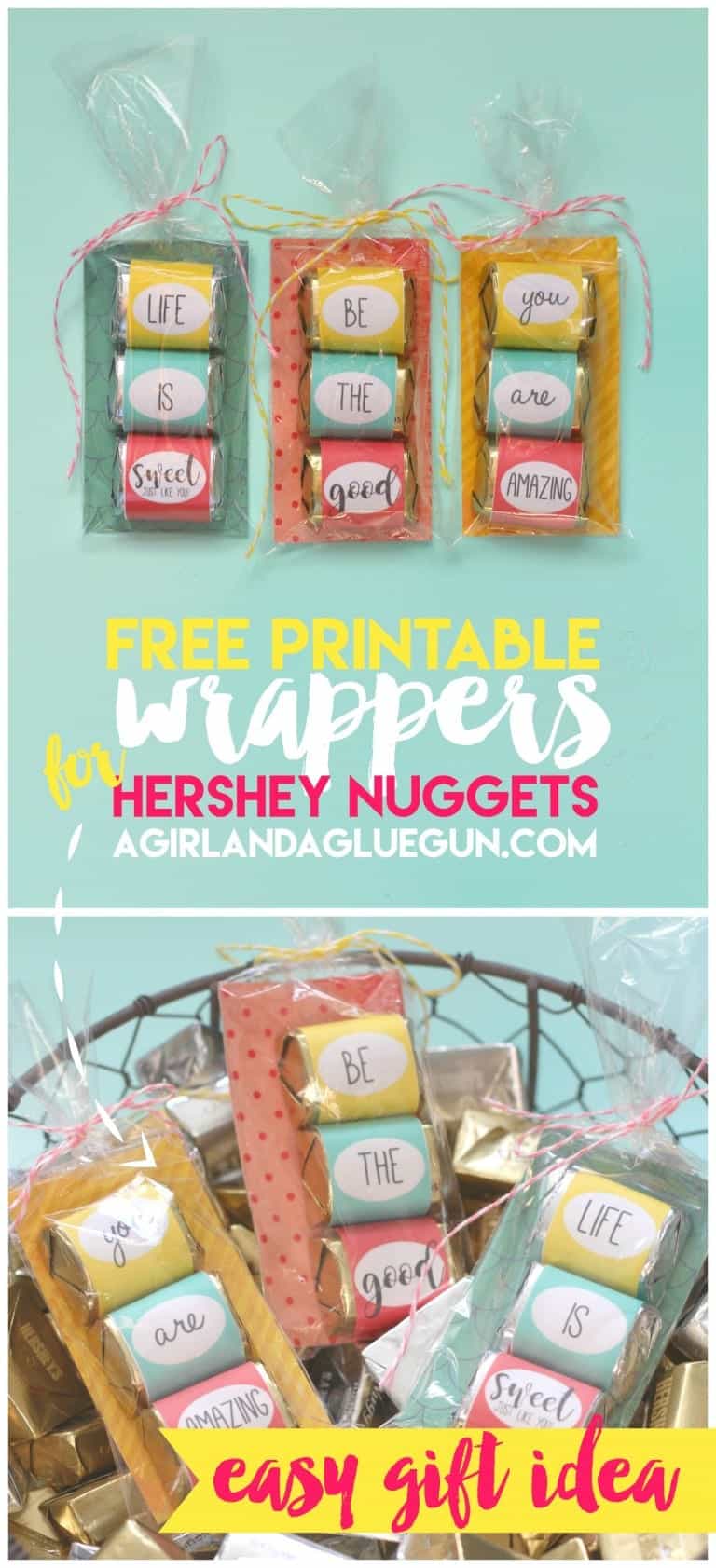 Hershey nugget wrappers-free printable - A girl and a glue gun