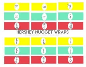 Hershey nugget wrappers-free printable - A girl and a glue gun