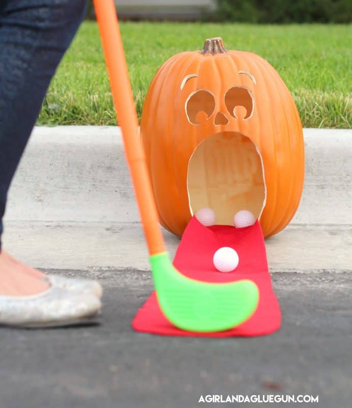 Pumpkin Golf! - A girl and a glue gun