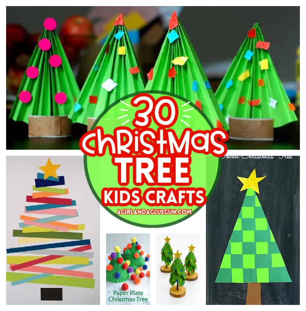 over 30 fun Christmas tree crafts for kids! - A girl and a glue gun