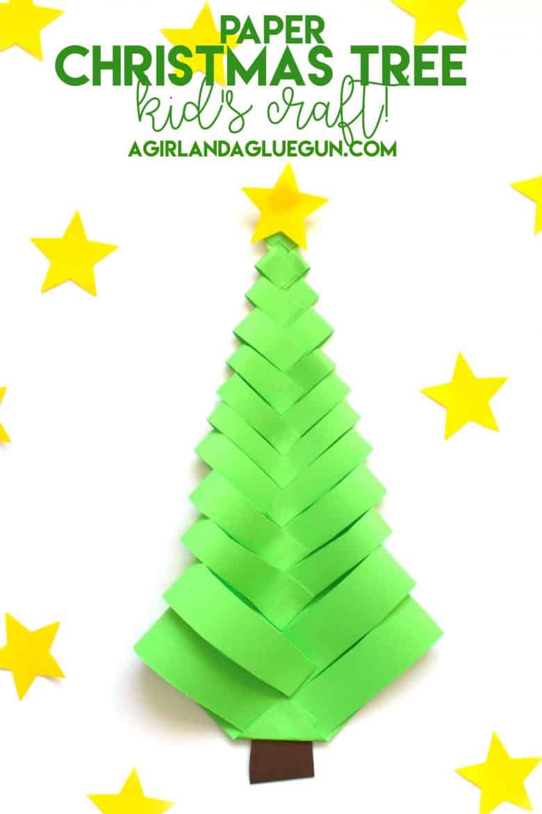 Paper Christmas Tree-Kid's craft! - A girl and a glue gun
