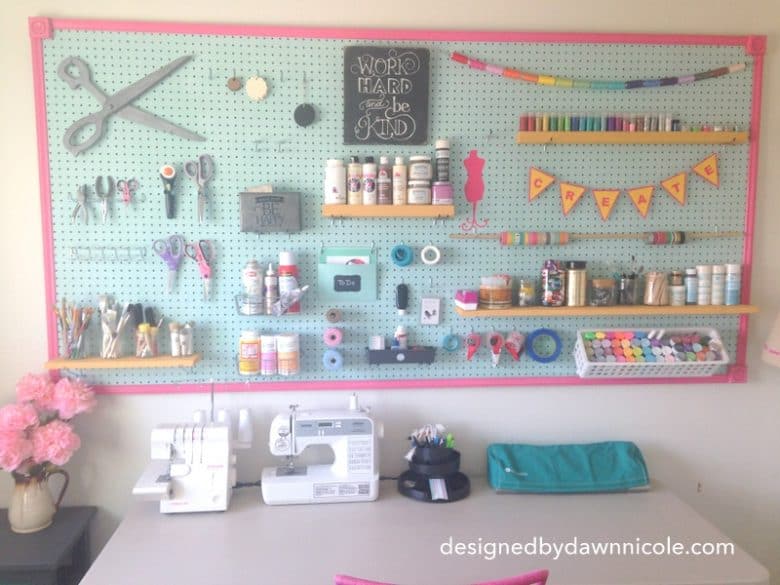 organize with a Peg board