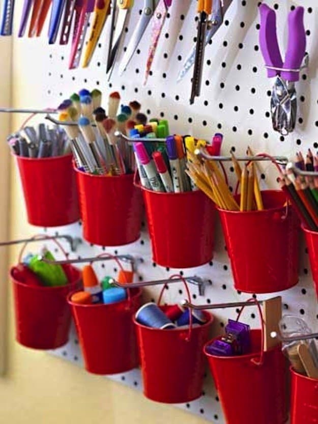 organize with a Peg board