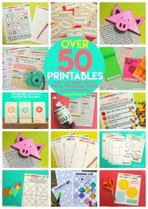 Kids printable pack-50 pages of FUN! - A girl and a glue gun