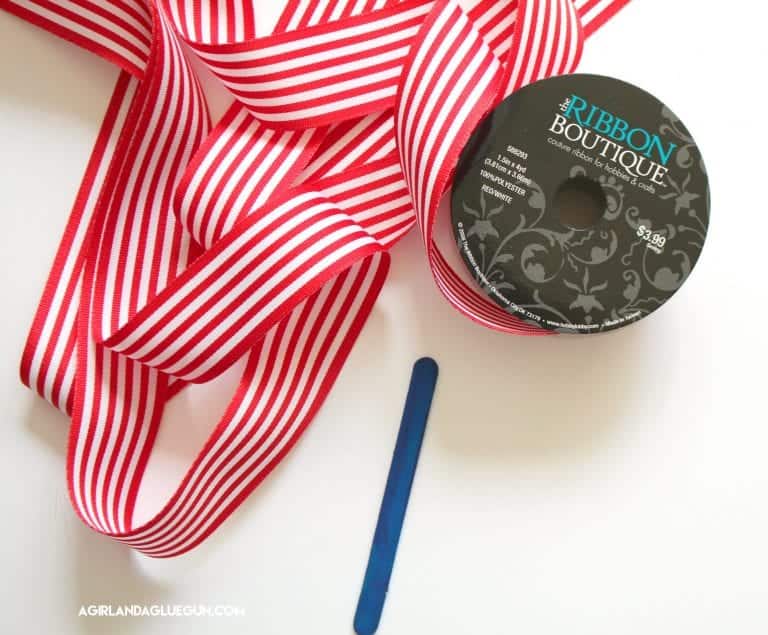 Ribbon Streamer craft - A girl and a glue gun