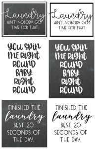 free Laundry room printables! - A girl and a glue gun