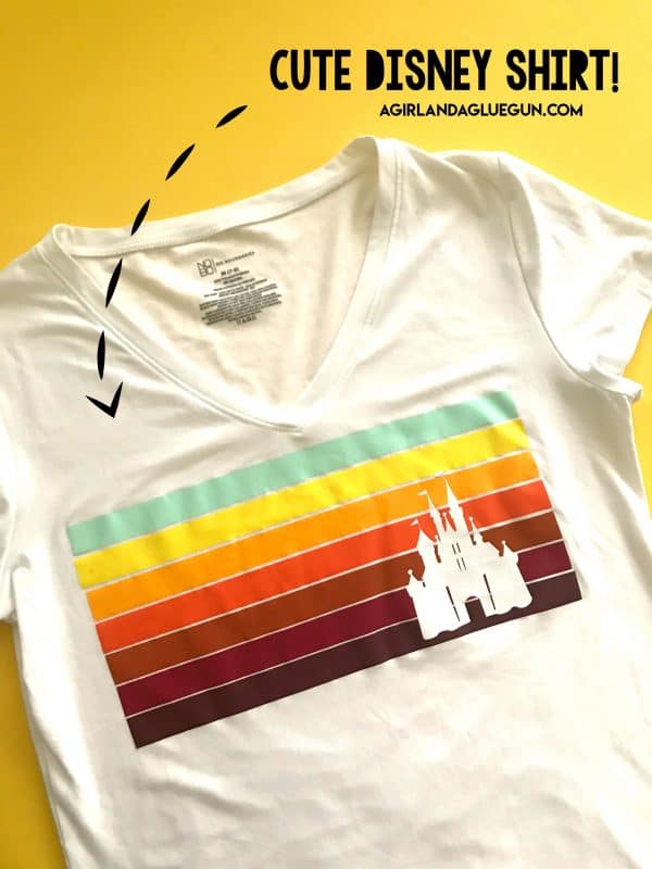 Diy a Disney shirt with no electronic cutter! - A girl and a glue gun