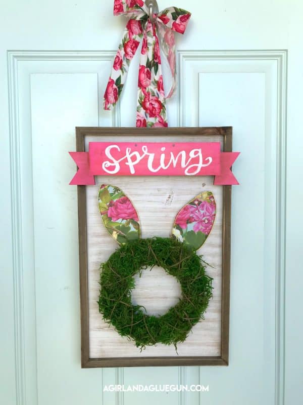 Spring Animal Wreath DIY Spring wreath Easter bunny - A girl and a glue gun