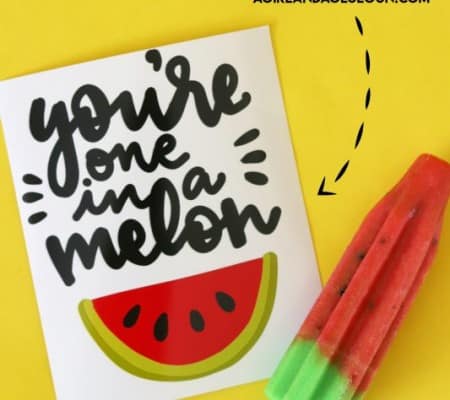 you're one in a melon watermelon printable a girl and a glue gun