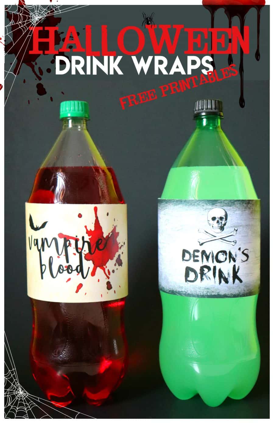 halloween drink wrap free printables