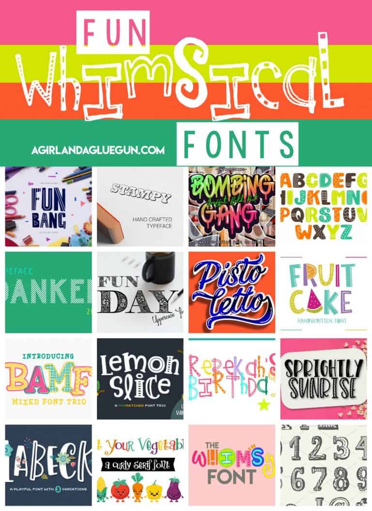 Fun Whimsy Font Fun Whimsical Fonts - A girl and a glue gun