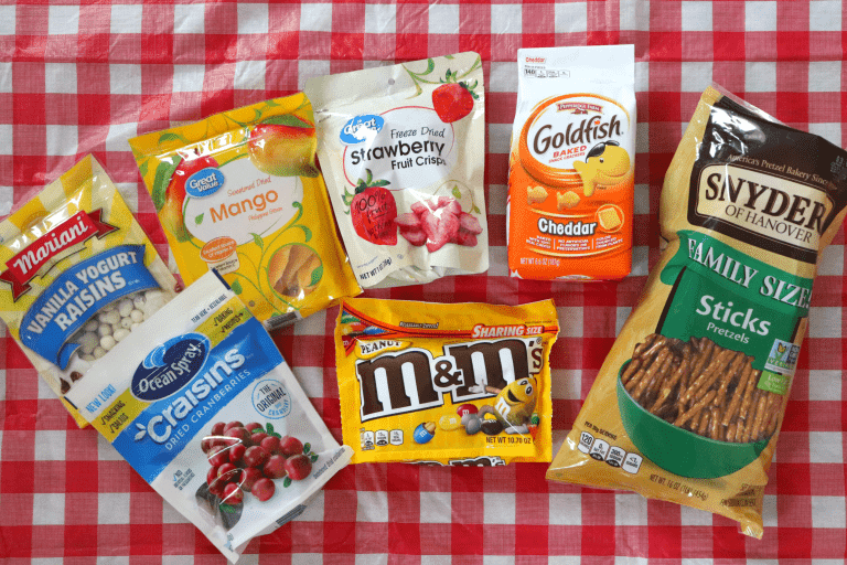 Build your own trail mix bar - A girl and a glue gun