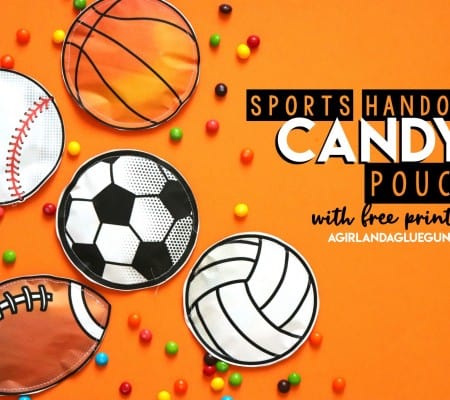sports handout candy pouch with free printables