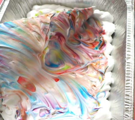 colorful shaving cream for kids crafts
