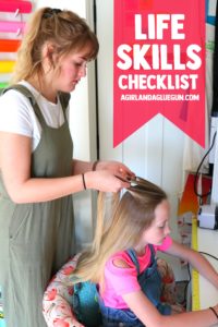 Life Skills Checklist Printable - A girl and a glue gun