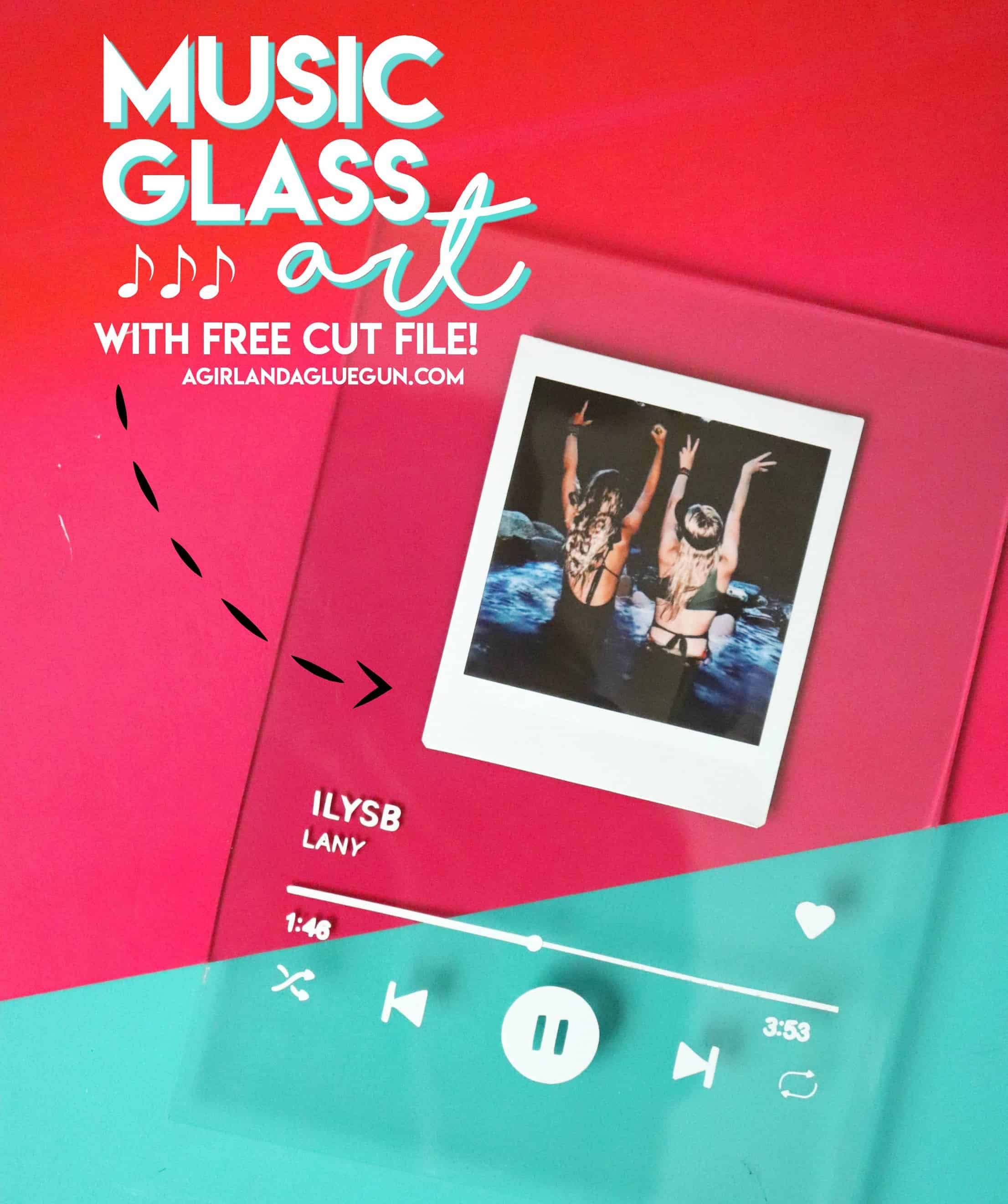 Spotify Music Glass Art A Girl And A Glue Gun