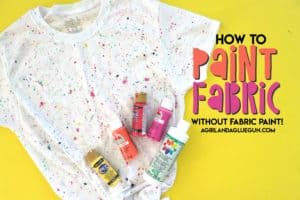 how to paint fabric without fabric paint!