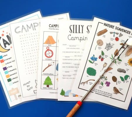 kids camping printables