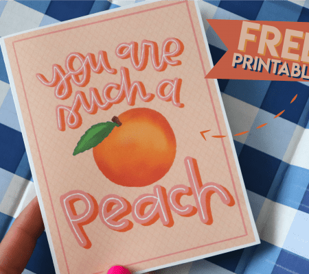 peach printable for fun gift idea