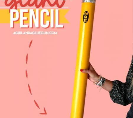 make a giant pencil for bulletin boards or back to school photos
