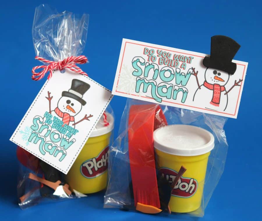 Snowman Making Kit, Snowman Play Dough Kit, Winter Party Favors