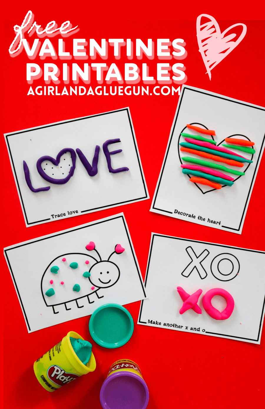 Non-Food Valentine Ideas for School - A girl and a glue gun