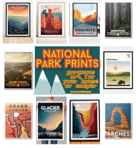 national Park prints- gorgeous art for your house or camper (2)