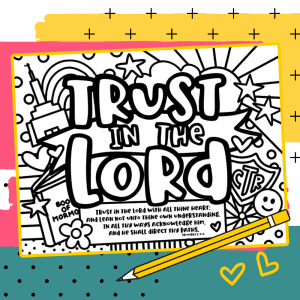 2022 youth theme free printable trust in the lord coloring page