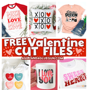 free Valentine Love SVG cut files a girl and a glue gun (1) (1)
