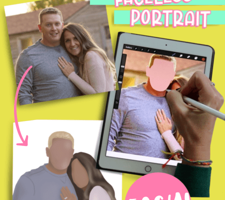 how to draw a custom faceless portrait with the procreate app