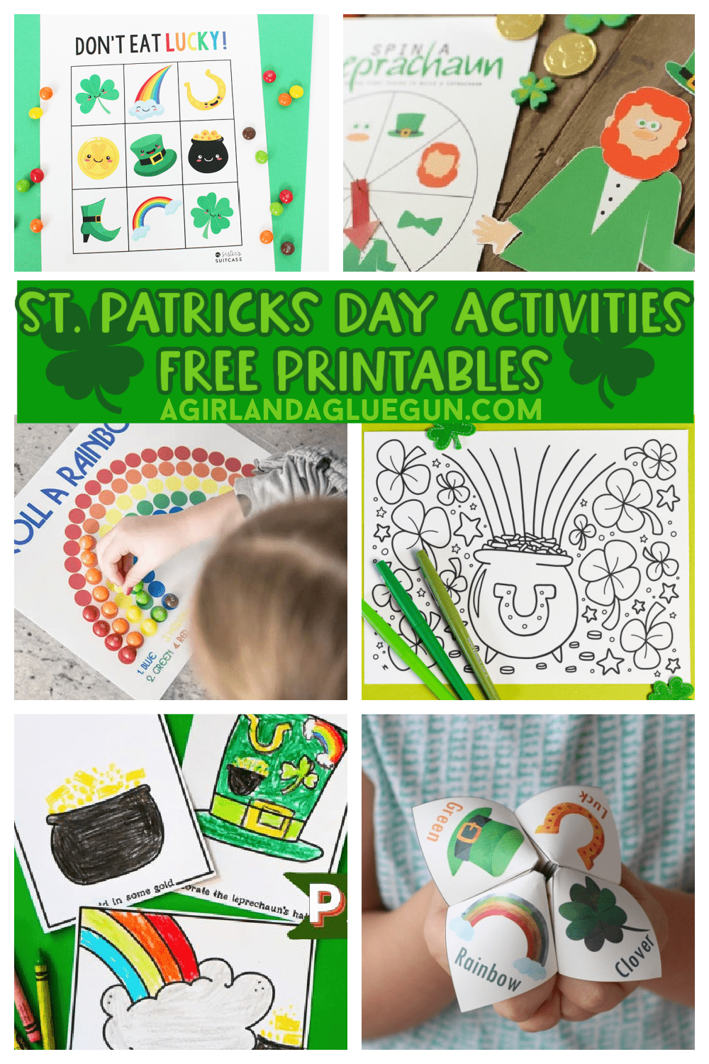 St. Patrick's Day Activities free printables! - A girl and a glue gun