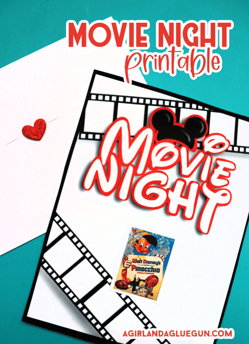 Movie night printables - A girl and a glue gun