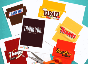 Thank you candy bar WRAPPER printables - A girl and a glue gun